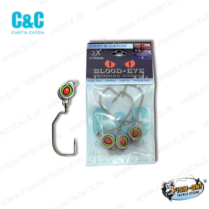 Cast & Catch Blood-Eye Swinging Jighead – 2X Strong