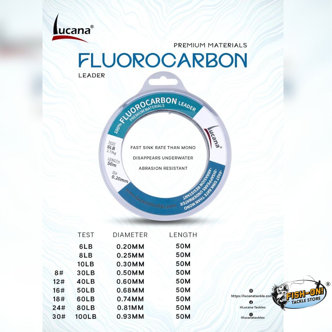 Lucana Fluoro Carbon Leader Lines 50m