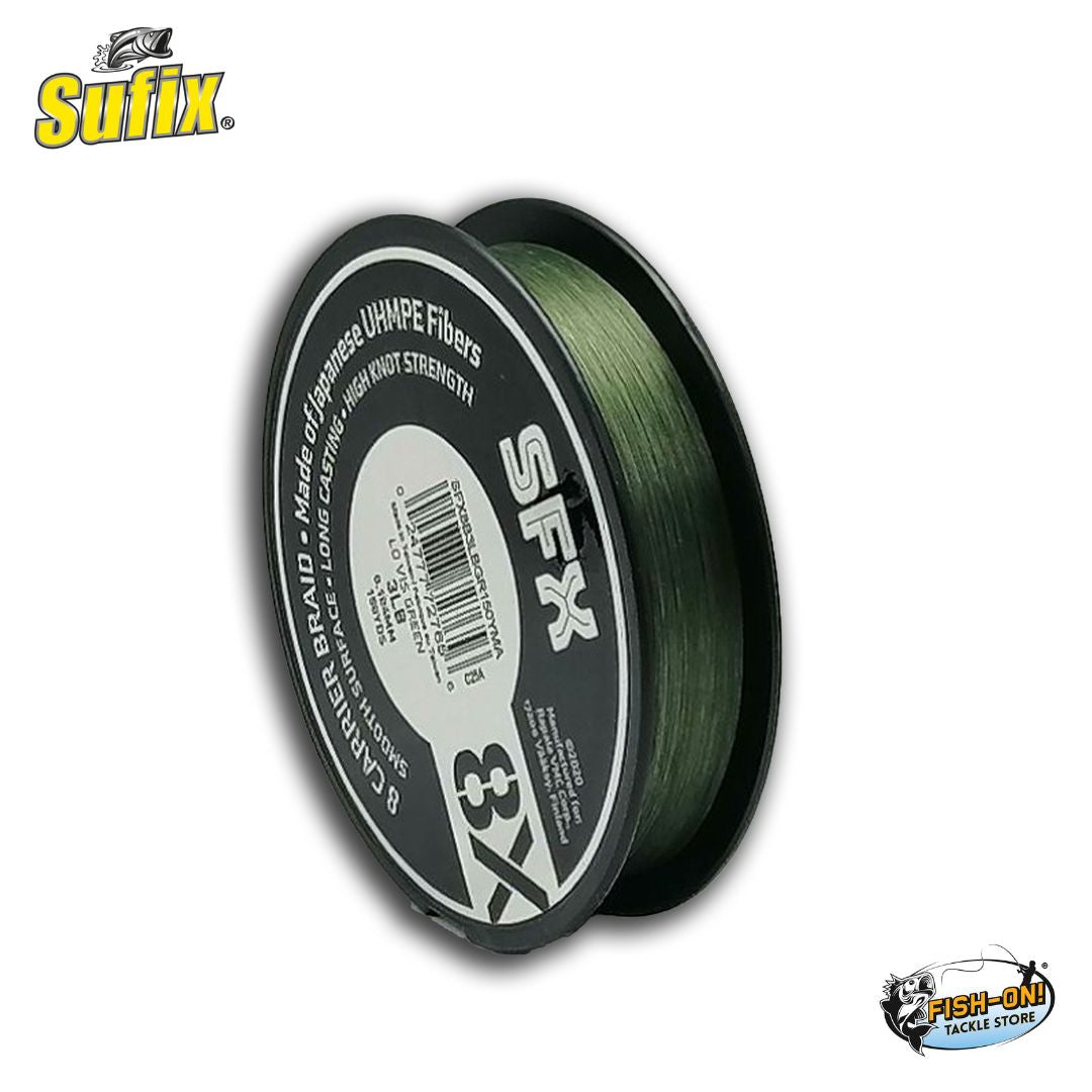 Sufix SFX x8 Carrier Braid Line Lo-Vise Green 100m